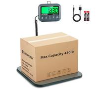 UNIWEIGH Digital Parcel Postal Scales 440lb,High Precision 0.35oz Postage scales for Packages with with Hold/Tare/Count,Commercial Parcel Weighing Scales for Small Business/Warehouse/Luggage,Grey