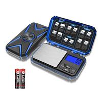 UNIWEIGH Digital Pocket Scale 1000g/0.1g, Small Digital Precision Gram Scales, Precision Gram Scale,Jewelry Scale, Kitchen Scale Great for Food, Powder, Coins (Battery Included）-Blue