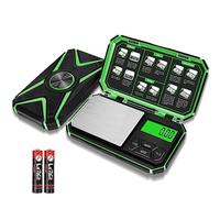 UNIWEIGH Digital Pocket Scale 1000g/0.1g, Small Digital Scales, Precision Gram Scale, Mini Scale, Jewelry Scale, kitchen Scale Great for Food, Powder, Coins(Battery Included-Fluorescent)