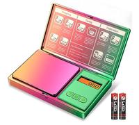 UNIWEIGH Digital Pocket Scale 300g/0.01g(10.58 oz x 0.001 oz),Rainbow Mini Scale for Food Ounces and Grams,Iridescent Plating Small Jewelry Gram Scale, Tare for Jewelry, Medicine, Coffee,Herbs,Coins