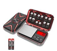 UNIWEIGH Digital Pocket Scales 1000g/0.1g, Small Digital Scales, Precision Grams Scale, Jewelry Scales, Kitchen Scale Great for Food, Powder, Coins (Battery Included)- Red