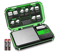 UNIWEIGH Digital Pocket Scales 200g/0.01g,Small Digital Precision Gram Scale with LDC display,Mini Jewellery scales with 6 Units,Kitchen Scale Great for Powder,Coins (Battery Included)- Bright green