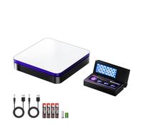 UNIWEIGH Digital Wireless Parce Scale 110lbs/0.1oz Accurate Postal Scales | Foldable LCD,Package Scale with Stainless Steel/5 Units/Tare/Hold Function,Postage Scale for Packages,Mail Scale,Black+Purple