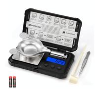 UNIWEIGH Milligram Scale 50g/0.001g High Precision Digital With LCD/Tare, 6 Units Jewelry Micro Gram for Powder Medicine, Coins, Gold, Reloading - Included Cal Weight, Batteries