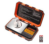 UNIWEIGH Milligram Scale 50g/ 0.001g, Portable Mg Scale with LCD Backlit, Tare, Digital Jewelry Scale, Microgram Scale for Powder, Gold, Gem, Reloading, CAL Weight,Batteries Included