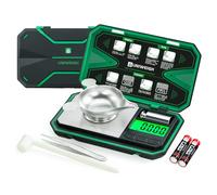 UNIWEIGH Milligram Scale Precision 0.001g/50g, Digital Jewelry Scale for Powder,Coins,Gold,Gem,Reloading,Micro Gram Scale with 6 Units,Tare,Cal Weight,Pocket Mg Scale with Battery Powered