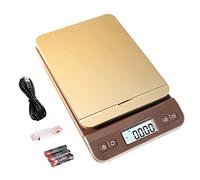 UNIWEIGH Postal Scale Digital 39kg/86lb, Parcel Shipping Scales, Mail Postage Weighing Scales with Hold Tare Function for office, Warehouse, Letter, Includes USB Cable, Tape Measure, Gold.