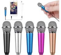Uniwit Mini Portable Vocal/Instrument Microphone for Mobile Phone Laptop Notebook Apple iPhone Sumsung Android with Holder Clip (Blue)