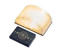 Uniwolk Book Lamp Book Lovers Gifts, Starry Sky Constellations Book Light, Foldable Paper Lamp as Home Decor, Bookish Birthday Gifts for Women or Freinds