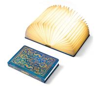 Uniwolk Decorative Paper Lamp, Japanese Origami Style, 5 Color LED, Battery Operated, Foldable & Portable, Waterproof, Green & Blue, Bedroom & Living Room Decor