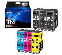 Uniwork 18XL Compatible Ink Cartridge Replacement for Epson 18 for XP102 XP202 XP205 XP212 XP225 XP215 XP305 XP312 XP315 XP322 XP325 XP405 XP415 XP422 XP425 XP412 (Black Cyan Magenta Yellow, 12-Pack)