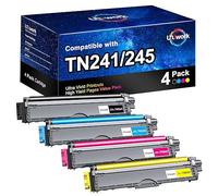 Uniwork Compatible Toner Cartridges for Brother TN-241/245 for Brother DCP-9020CDW DCP-9015CDW HL-3140CW HL-3150CDW HL-3170CDW MFC-9330CDW MFC-9140CDN MFC-9340CDW MFC-9130CW (Package may vary)