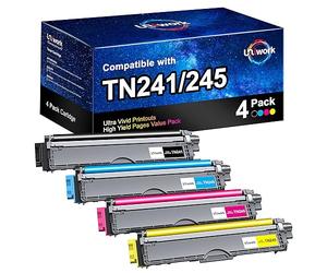Uniwork Compatible Toner Cartridges for Brother TN-241/245 for Brother DCP-9020CDW DCP-9015CDW HL-3140CW HL-3150CDW HL-3170CDW MFC-9330CDW MFC-9140CDN MFC-9340CDW MFC-9130CW (Package may vary)