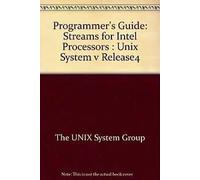 UNIX(r) System V Release 4 Programmers Guide: Streams for Intel Processors