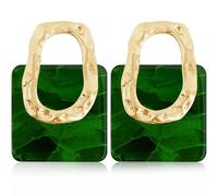 unixmoment 70s 80s Acrylic Hollow Round Geometric Dangle Drop Earrings Retro Square Oval Stud earrings For Women, L, Plastic, No Gemstone