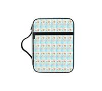 Unkhtt 3D Beautiful Maritime Summer Print Bible Storage Bag Scripture Holder Waterproof Cover Travel Church Everyday Storage