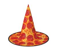 Unkhtt 3d Pizza Pepperoni Print Adults Festive Hat Carnival Party Cosplay Costume Comfortable Cap For Headwear