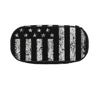 Unkhtt American Camouflage Print Large Capacity Pencil Pen Pouch Students Dual Zip School Stationery Makeup Storage