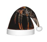 Unkhtt American West Rodeo Hat Print Kids Christmas Hat Winter Xmas Party Headwear Xmas New Year Holiday Celebrations