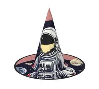 Unkhtt Astronaut On The Moon 1 Print Adults Festive Hat Carnival Party Cosplay Costume Comfortable Cap For Headwear