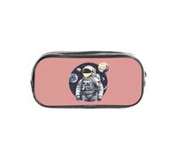 Unkhtt Astronaut on The Moon 1 Print Clear Pencil Case for Kids Students Boys Girls Transparent Stationery Organizer
