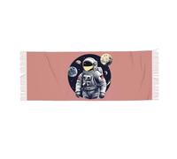 Unkhtt Astronaut On The Moon 1print Fringed Scarf For Women Warm Shawl Fashion Fall Winter Gift For Wedding Birthday