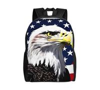 Unkhtt Bald Eagle Flag Print Stylish Unisex Large Capacity Backpack For Work Travel Camping Outdoor Adventures