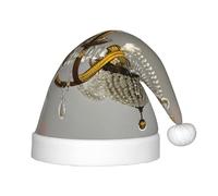 Unkhtt Ball Room Chandelier Print Boys Girls Christmas Elf Hat Festive New Year for Xmas Holiday Santa Hats Gift