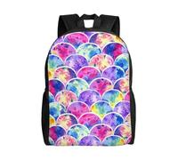 Unkhtt Beautiful Rainbow Colors Mermaid Print Stylish Unisex Large Capacity Backpack For Work Travel Camping Outdoor Adventures