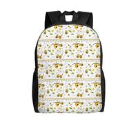 Unkhtt Bee Flying Print Stylish Unisex Large Capacity Backpack For Work Travel Camping Outdoor Adventures