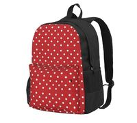 Unkhtt Big White Dot Print Large Capacity Adult Backpack Unisex Travel Bag Daypack Hiking Camping Commuting