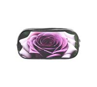 Unkhtt Black Blackgound Rose Print Clear Pencil Case for Kids Students Boys Girls Transparent Stationery Organizer