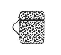 Unkhtt Black & White Leopard Print Bible Storage Bag Scripture Holder Waterproof Cover Travel Church Everyday Storage