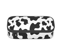 Unkhtt Black & White Leopard Print Student Pencil Case 8.3 X 2 X 3.7in Pencil Pouch School Office Travel Pen Bag