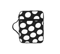 Unkhtt Black White Polka Dots Pattern Print Bible Storage Bag Scripture Holder Waterproof Cover Travel Church Everyday Storage