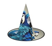 Unkhtt Blue Parrot Hugging Print Adults Festive Hat Carnival Party Cosplay Costume Comfortable Cap For Headwear