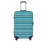 Unkhtt Blue Wave Stripe Print Suitcase Cover Stretchable Luggage Protector for Hard Soft Shell Suitcases Travel