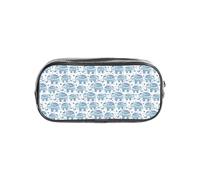 Unkhtt Boho Elephant Print Clear Pencil Case for Kids Students Boys Girls Transparent Stationery Organizer