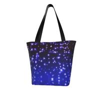 Unkhtt Bright Stars Print Multi-Scene Shoulder Bag Beach Tote Versatile Carry Hiking Shopping Holiday Wear