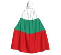 Unkhtt Bulgarian Flag Print Adults 190cm Hooded Cloak Carnival Costume Cosplay Festivals Outdoor Celebrations