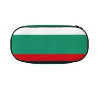 Unkhtt Bulgarian Flag Print Large Capacity Pencil Pen Pouch Students Dual Zip School Stationery Makeup Storage