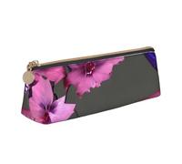 Unkhtt Butterflies Flowers Print Pencil Case Large Capacity Triangle Pouch for Pens Cases Student and School College