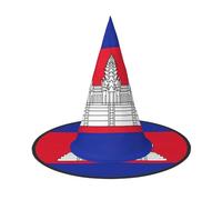 Unkhtt Cambodia Flag Print Adults Festive Hat Carnival Party Cosplay Costume Comfortable Cap For Headwear