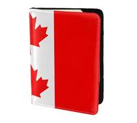 Unkhtt Canadian Flag Print 5.5in Passport Travel Document Wallet Case for Men and Women Compact and Secure