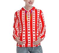 Unkhtt Canadian Flag Print Ladies Hoodies For Autumn Winter Casual Pullover Lightweight Fashion Sweatshirts Black