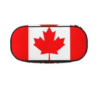 Unkhtt Canadian Flag Print Large Capacity Pencil Pen Pouch Students Dual Zip School Stationery Makeup Storage