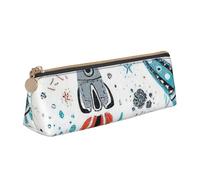Unkhtt Cartoon Rockets Print Pencil Case Large Capacity Triangle Pouch for Pens Cases Student and School College