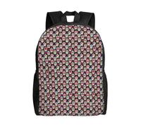 Unkhtt Colorful Flower Skulls Print Stylish Unisex Large Capacity Backpack For Work Travel Camping Outdoor Adventures