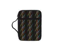 Unkhtt Colorful Lines Art Print Bible Storage Bag Scripture Holder Waterproof Cover Travel Church Everyday Storage