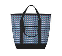 Unkhtt Colorful Starry Sky Ocean Dolphinprint Women Men Large Capacity Insulated Tote Bag For Picnic Food Delivery Shopping